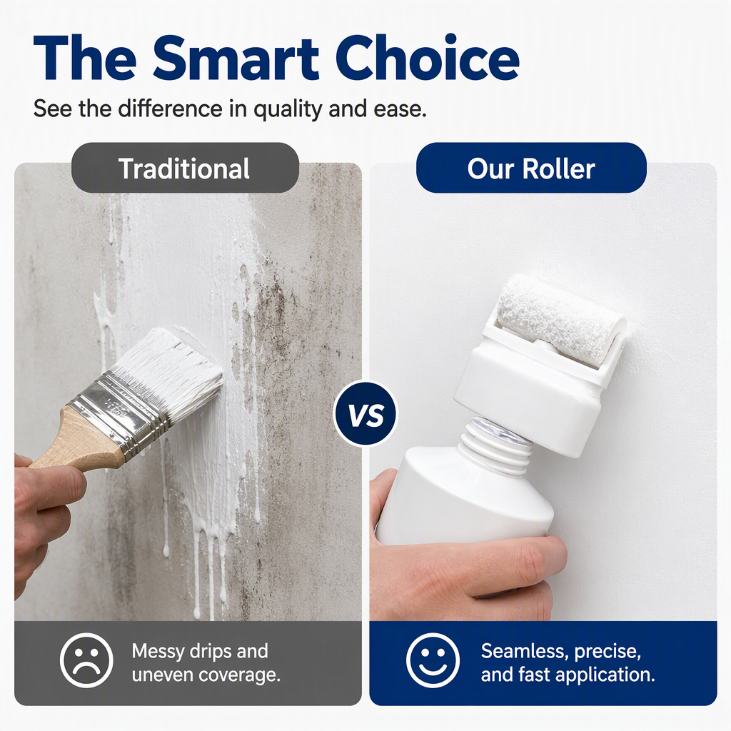 🎁Buy 1 Get 1 Free🔥Waterproof Wall Repair Paste with Integrated Small Roller Brush