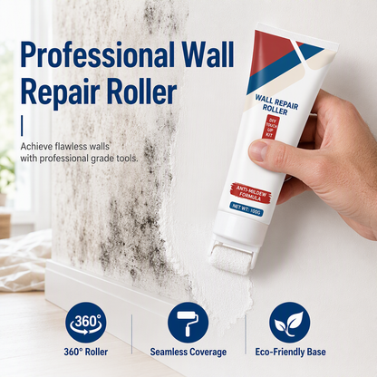🎁Buy 1 Get 1 Free🔥Waterproof Wall Repair Paste with Integrated Small Roller Brush