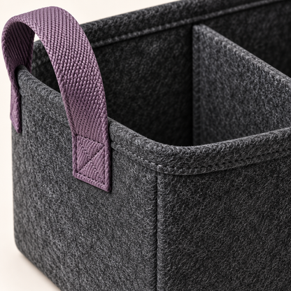 Felt Cable and Accessory Basket — detail