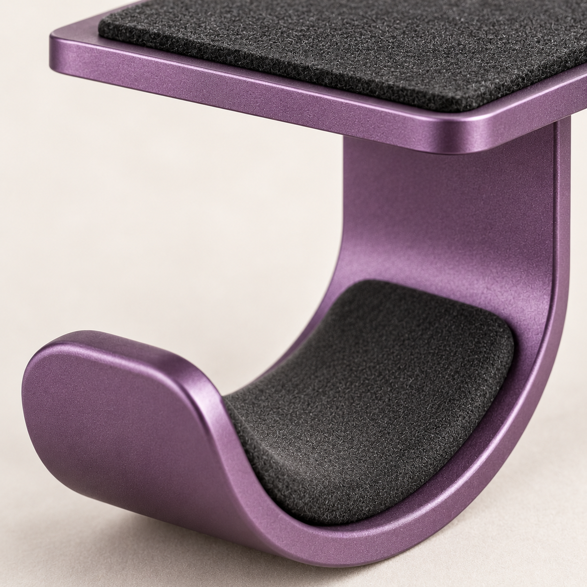 Under Desk Headphone Hook — detail